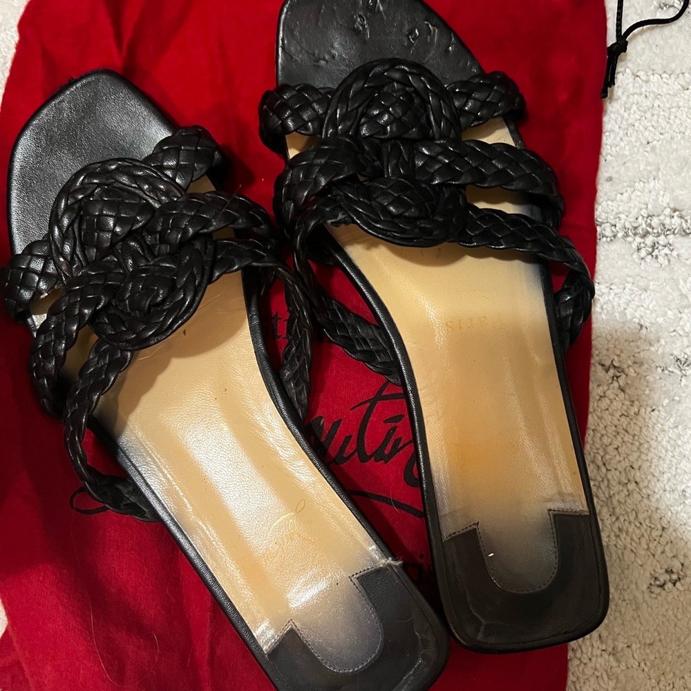 Christian Louboutin Marilla flat Nappa Rope sandal size 37.5